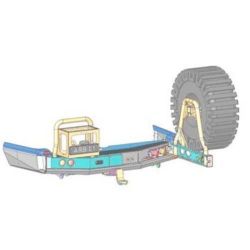 Выносной крепеж запаски ARB RSTB RHS черный для TLC-200 2015+ 5700252