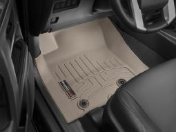 Коврики резиновые WeatherTech для Toyota Land Cruiser Prado 150 2014+ передние бежевые 454931