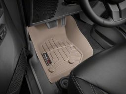 Коврики резиновые WeatherTech для Jeep Wrangler JK 2014+ передние бежевые 455731