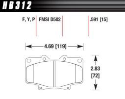 Передние дисковые тормозные колодки DBA HB312P.591 для Toyota Land Cruiser, 4Runner