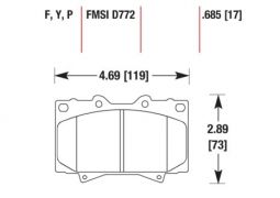 Передние дисковые тормозные колодки DBA HB313Y.685 для Toyota Land Cruiser