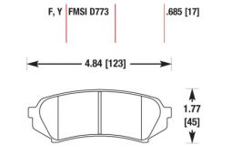 Задние дисковые тормозные колодки DBA HB427Y.685 для Toyota Land Cruiser