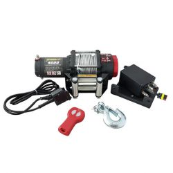 Лебедка для квадроцикла Kangaroowinch K4000 12V с беспроводным пультом 4000 LBS (1814 кг) 