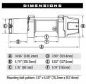 Лебідка WARN VRX 45 ATV 12V 4500 LBS (2041 кг) 101045