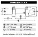 Лебідка WARN VRX 45-s ATV із синтетичним тросом 12V 4500 LBS (2041 кг) 101040