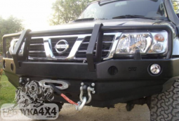 Передний бампер с кенгурятником для Nissan Patrol Y61 (1998-2005 )
