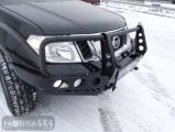 Передний бампер під лебідку і кенгурятник для Nissan Navara D40