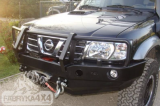 Передний бампер с кенгурятником для Nissan Patrol Y61 (1998-2005 SWB / LWB)