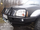 Передній бампер для Nissan Navara D22 (2001-2004) з плитою під лебідку і кенгурятником