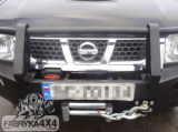 Передній бампер для Nissan Navara D22 (2001-2004) з плитою під лебідку і кенгурятником