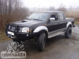 Передній бампер для Nissan Navara D22 (2001-2004) з плитою під лебідку і кенгурятником