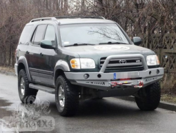 Передний бампер для Toyota Sequoia (2001-2004) с монтажной плитой под лебедку и кенгурятником