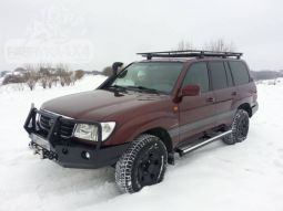 Бампер передний для Toyota LC100, J105 (1998 - 2007) с монтажной плитой под лебедку и кенгурятником