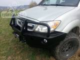 Передній бампер для Toyota Hilux (2006-2011) з монтажною плитою під лебідку і кенгурятником