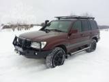 Бампер передний для Toyota LC100(1998 - 2003) и (LC100, HDJ100, J10)(2003-2008) с монтажной плитой под лебедку и с кенгурятником