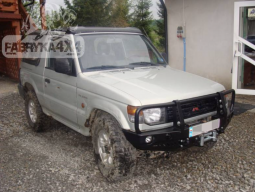 Передній бампер для Pajero II 1991-1999 (версія без розширювачів арок) з плитою під лебідку, без кенгурятника