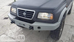 Передній бампер на Suzuki Vitara (2,0 V6) (1995-1997) з монтажною плитою під лебідку і кенгурятником