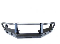 Передній бампер для Mitsubishi L200 (2010-2015) з монтажною плитою під лебідку і кенгурятником