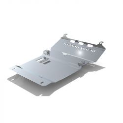 Защита двигателя, радиатора и переднего моста алюминиевая для Mitsubishi L200 Triton 2015-2019 без плиты под лебедку