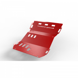 Захист двигуна, радіатора і переднього моста червоний для Mitsubishi L200 Triton 2019 -