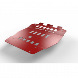 Защита радиатора двигателя и переднего моста SPORT красная для Suzuki Grand Vitara II 2005-2014