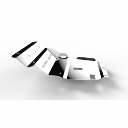 Защита радиатора двигателя и переднего моста алюминиевая для Toyota Hilux Vigo 2005-2015