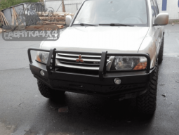 Передній бампер для Mitsubishi Pajero III (1999-2006) з плитою під лебідку і кенгурятником