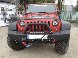 Передній силовий бампер для Wrangler JK з монтажною плитою під лебідку і кенгурятником (2007-2012)
