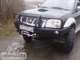 Передній бампер для Nissan Navara D22 (2001-2004) з плитою під лебідку і кенгурятником