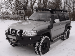 Багажник на крышу для Nissan Patrol Y61 длинный (LWB) без сетки, RNAB