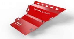 Защита двигателя, радиатора и переднего моста красная для LX 570 J200 2008-2014гг.