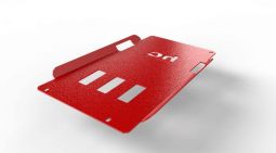 Захист коробки передач червоний для Range Rover L322 2002-2006