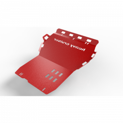 Защита радиатора и двигателя красная для Toyota Land Cruiser 100 J100 4.7 V8 1998-2007