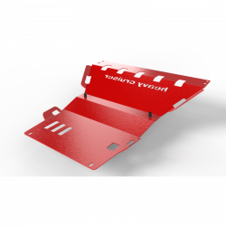 Защита двигателя радиатора и переднего моста красная для Toyota Land Cruiser 200 J200 V8 2008-2014