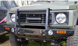 Бампер передній для Suzuki Samurai SJ 410 i SJ 413 з монтажною плитою під лебідку з кенгурятником