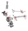 Комплект поліуретанових втулок передньої підвіски Trailox для Jeep Wrangler JK (2007–2018)